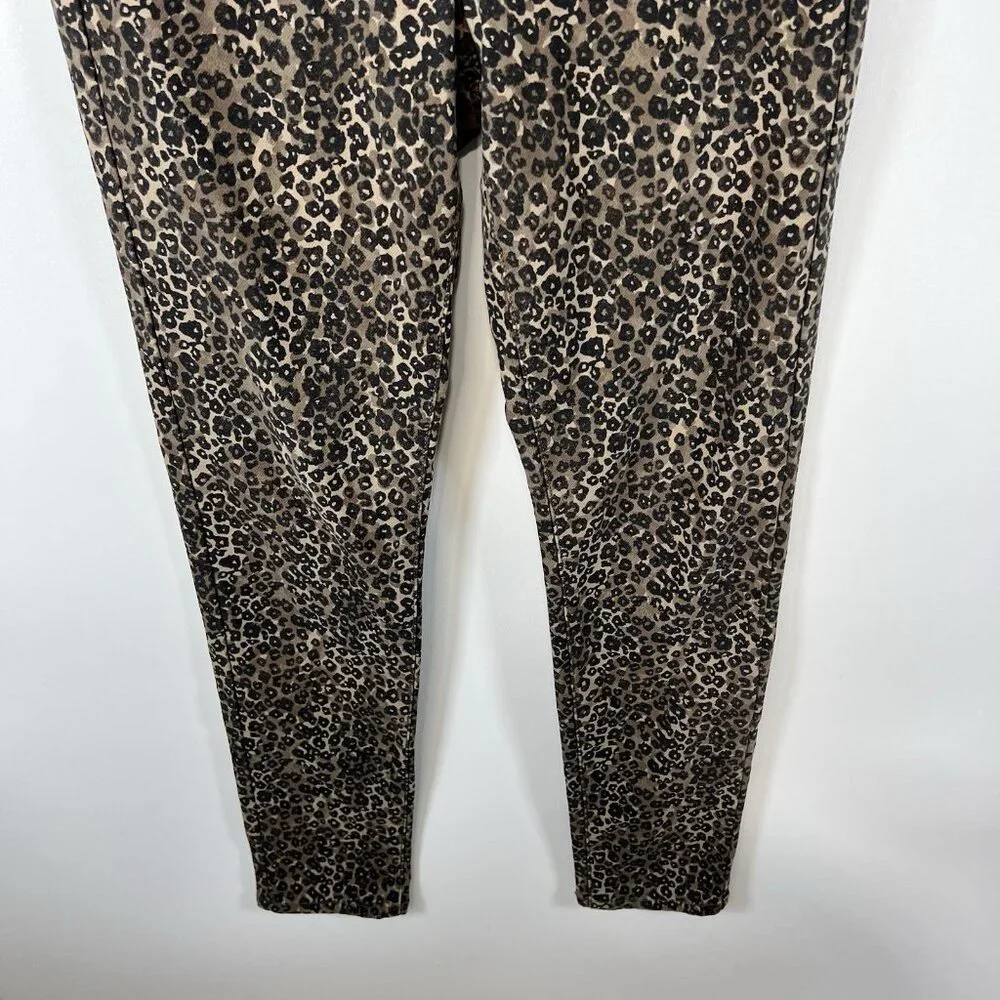 J. McLaughlin Women's Size 8 Skinny Cheetah Print Mid Rise Stretch‎ Jeans